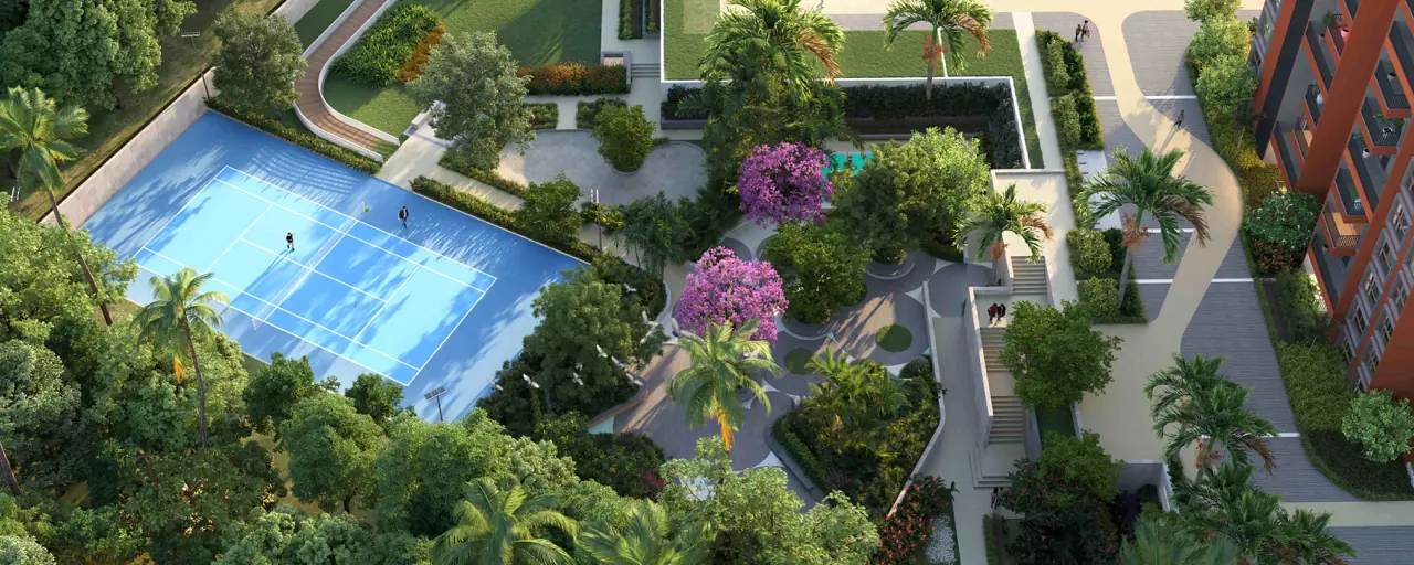 Aerial view of NBR Soul of the Seasons on Sarjapur Main Road