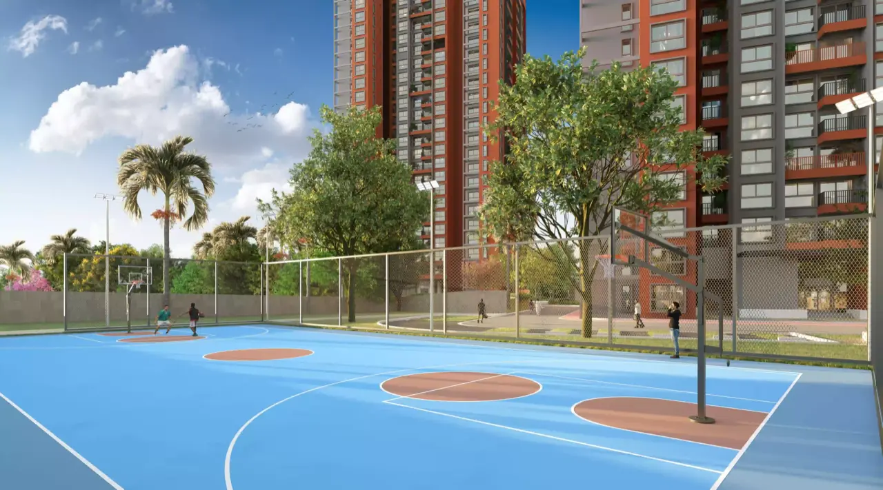 Basketball court at NBR Soul of the Seasons